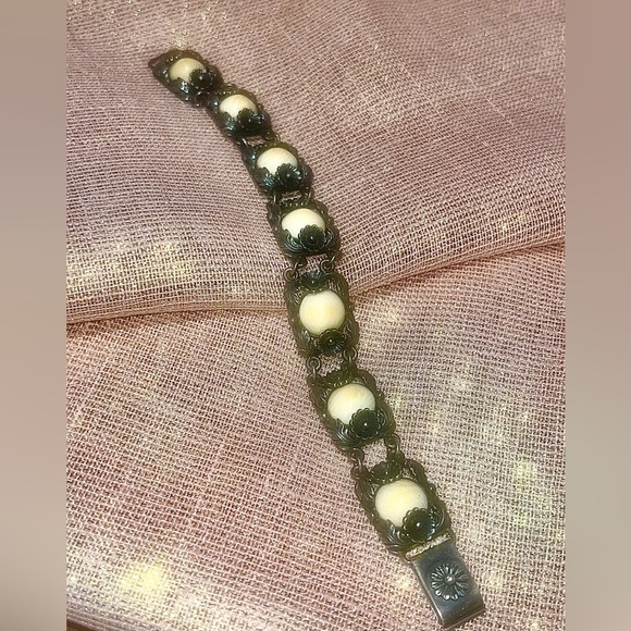 Vtg MCM Nils Erik Sterling silver link bracelet - Picture 9 of 10